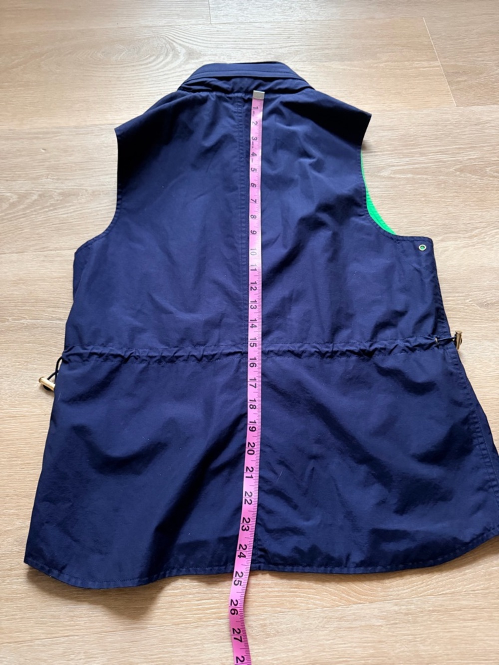 Vintage Y2K Lauren Ralph Lauren Reversible Vest Navy Green Hooded Gilet S–M (MP) - Picture 6 of 6